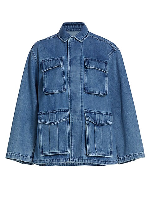 Chic Cargo Denim Jacket