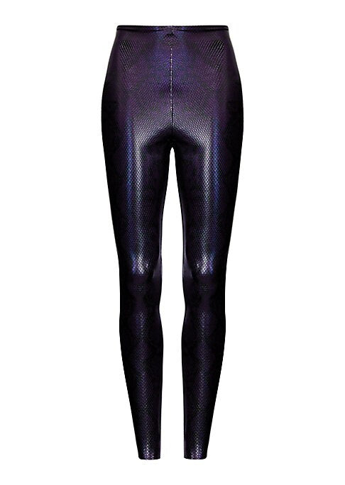 Croc-Embossed Luxe Leggings