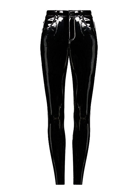 Shiny Stretch Ankle Pants