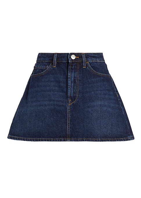 Denim A-Line Mini Skirt