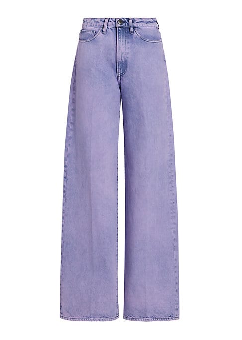 Acid Wash Wide Trousers