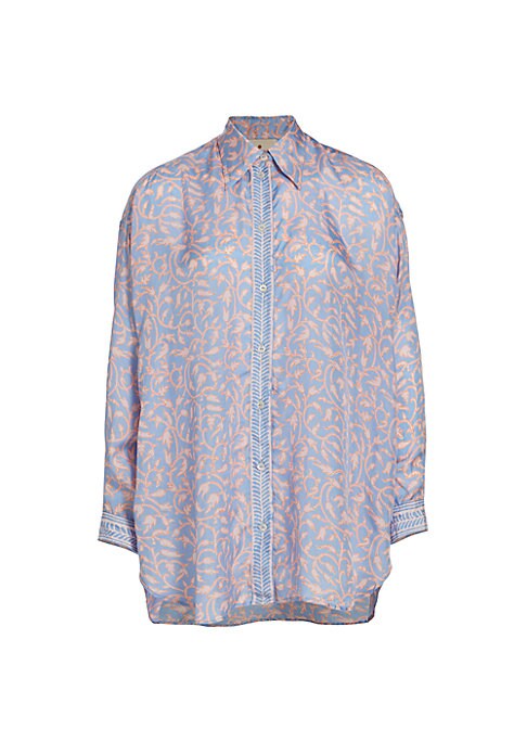 Jacaranda Silk Blouse