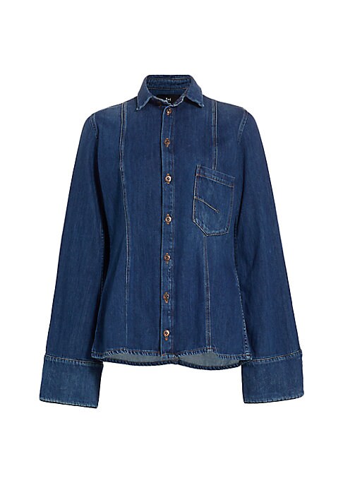 Flared Denim Elegance Shirt