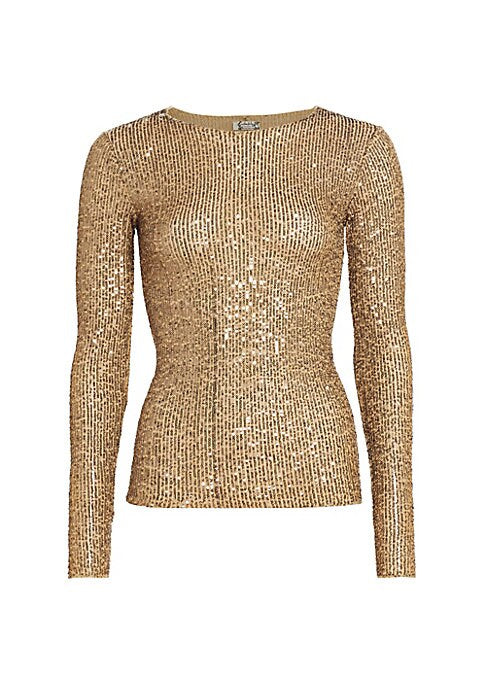 Sequined Body-Con Blouse