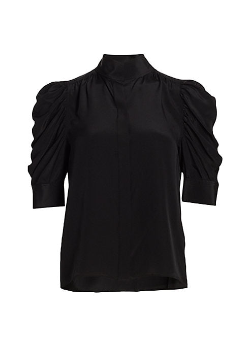 Puff Sleeve Satin Top