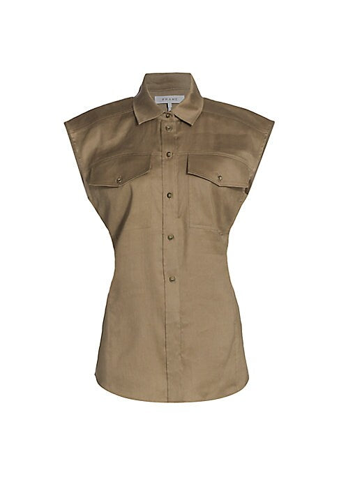Chic Utility Sleeveless Top