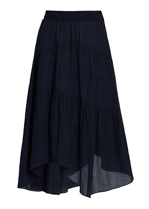 Textured Asymmetrical Skirt