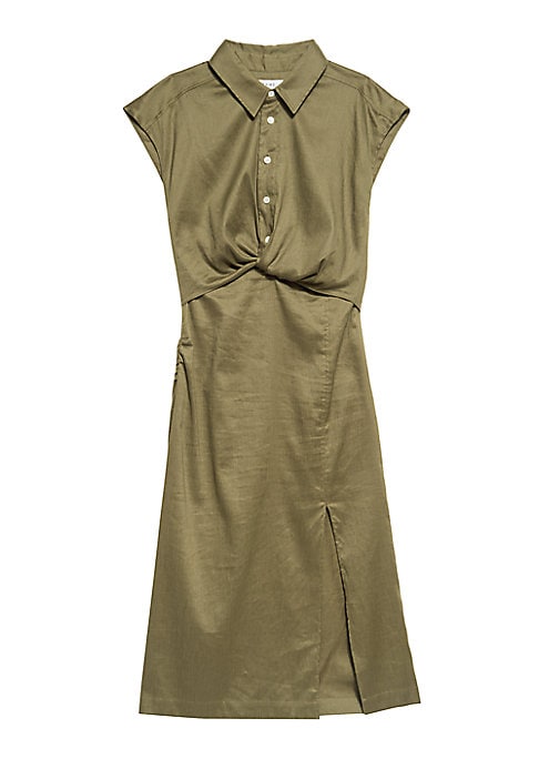 Twist-Front Midi Elegance