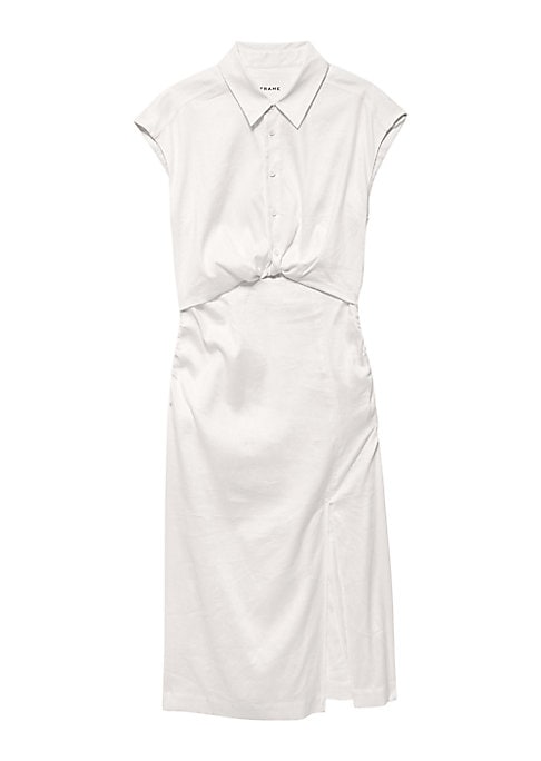 Twist-Front Midi Dress