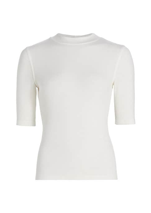 Ribbed Neck Top