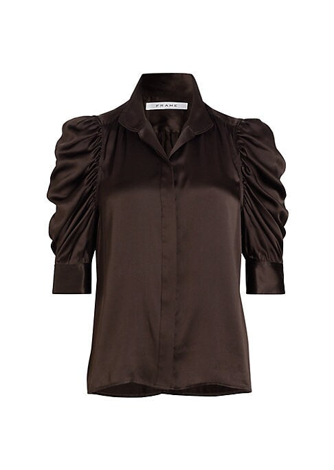 Silk Puff Sleeve Elegance