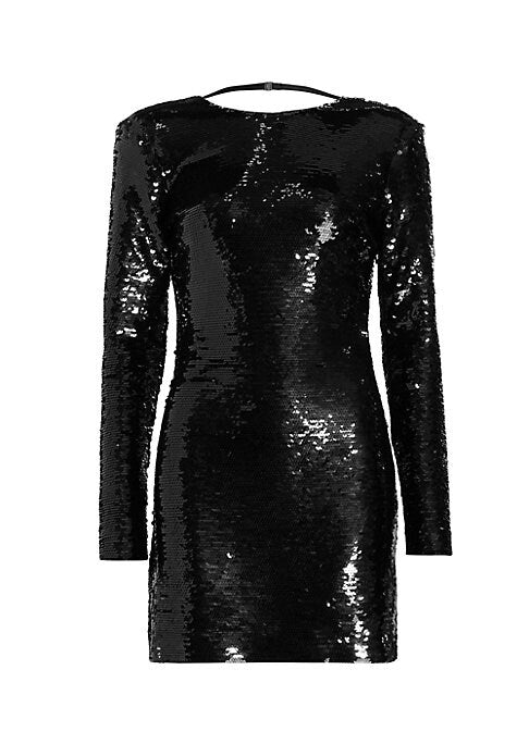 Glimmering Sleeve Mini Dress
