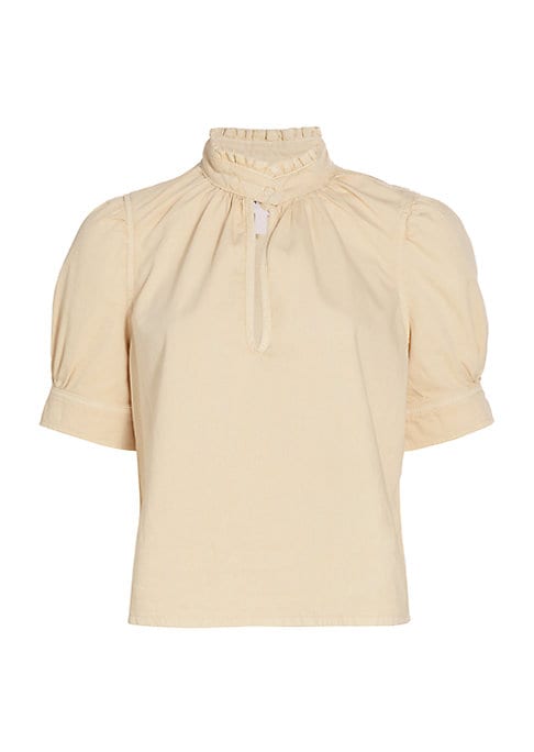 Ruffled Cotton Blouse
