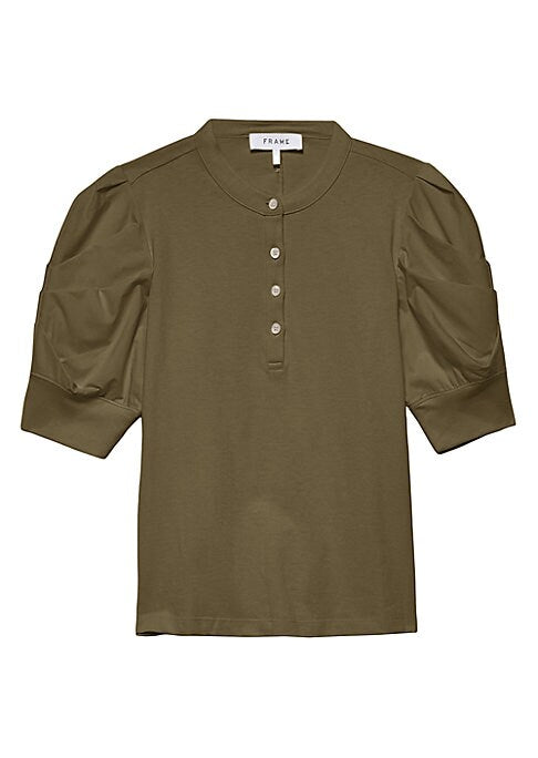 Puff Sleeve Cotton Top