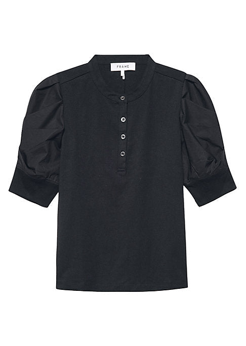 Flared Sleeve Henley Top