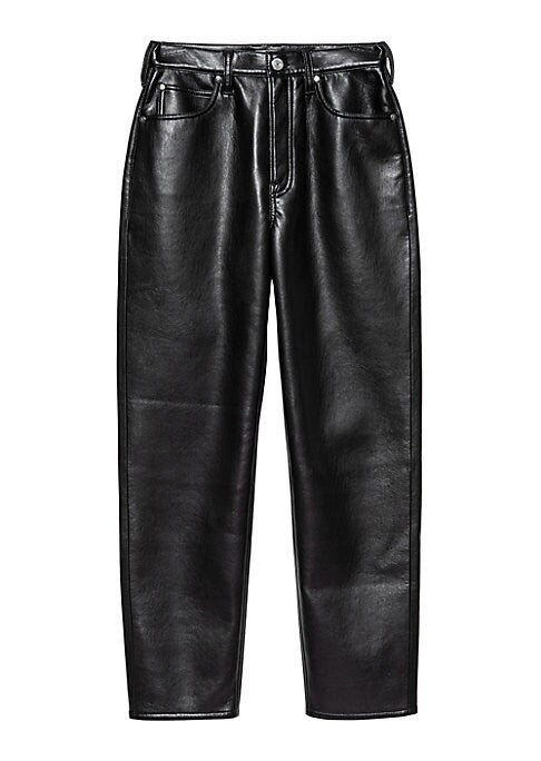 Ultra-Sleek Leather Trousers