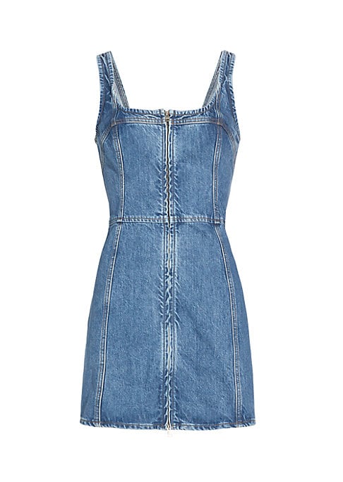 Denim Zip Mini Dress
