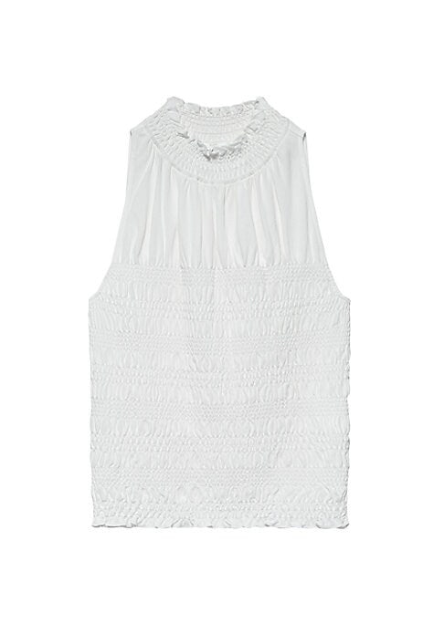 Pleated Smocked Halter Top