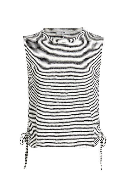 Ruched Linen Tee