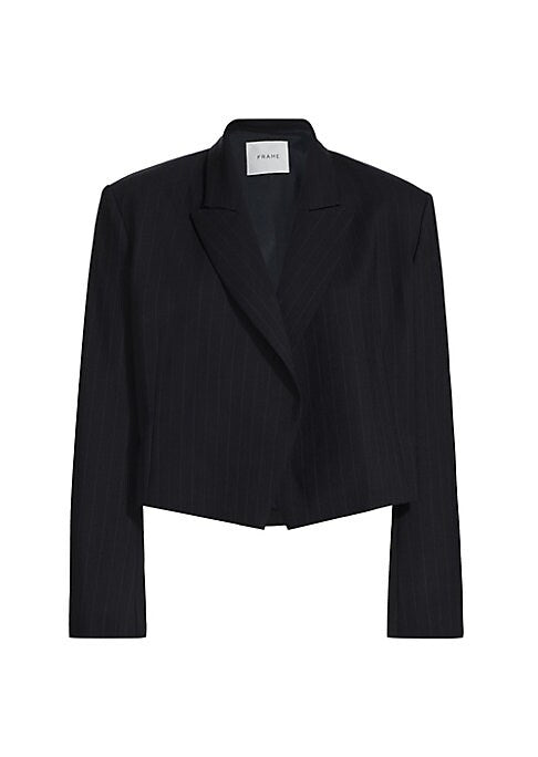 Chic Striped Cropped Jacket
