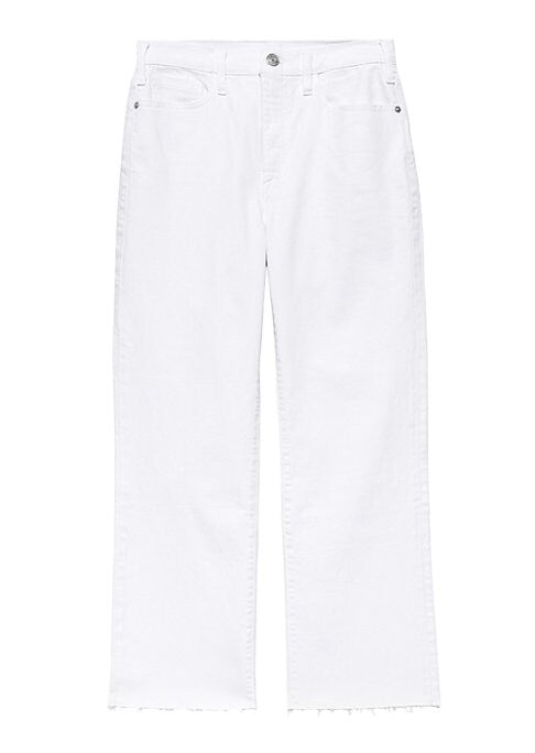 High-Rise Raw Edge Jeans
