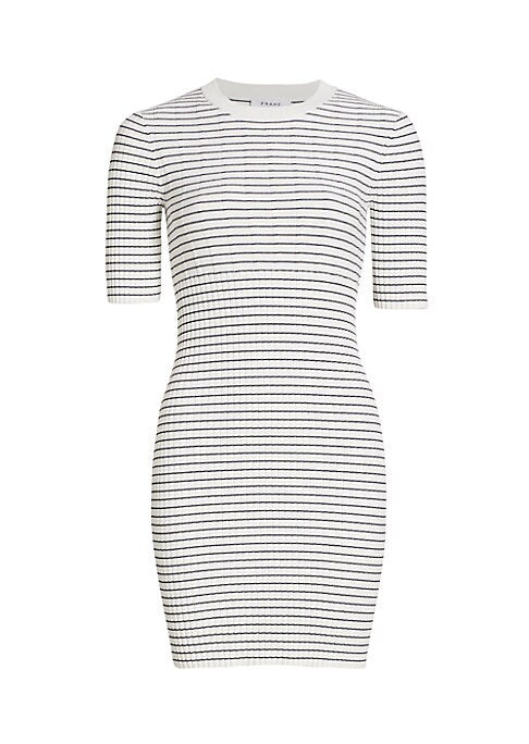 Ribbed Stripes Mini Dress
