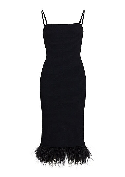 Feathered Chic Crochet Dress
