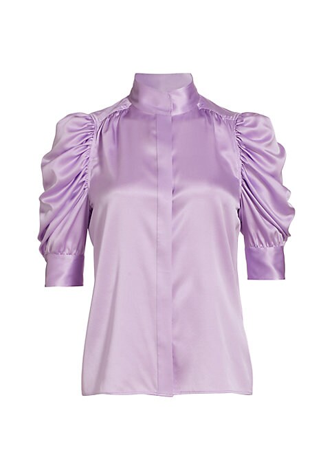 Silky Stripes Puff Top
