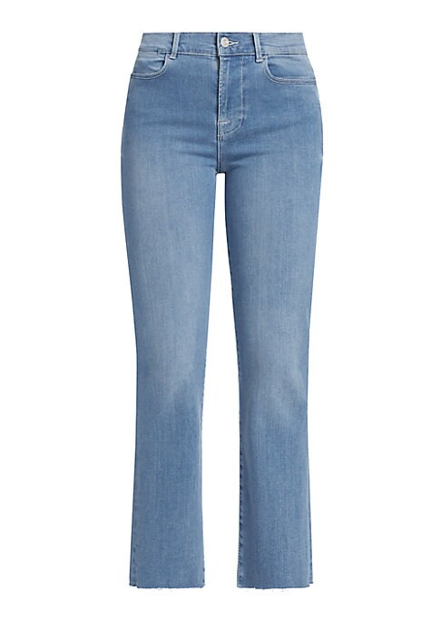 Frayed Straight-Leg Denim