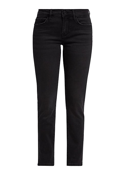 Mid-Rise Slim Denim Pants