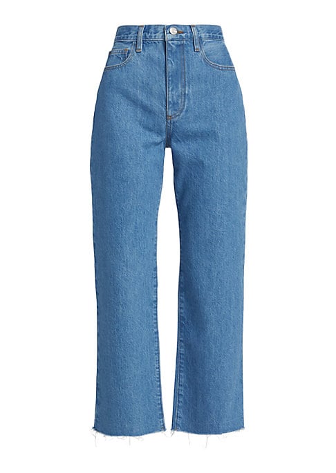 Chic Raw Hem Wide-Leg Jeans