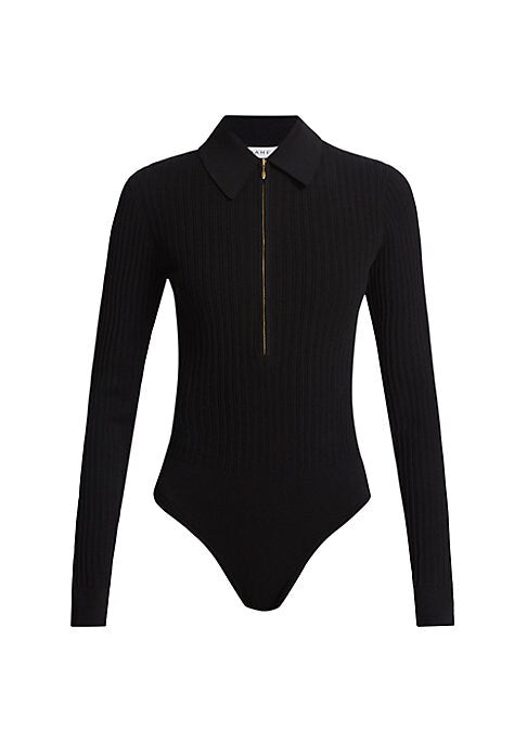 Zipped Rib Bodysuit