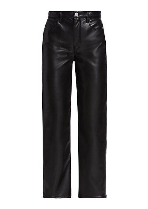 Chic Faux Leather Cropped Pants