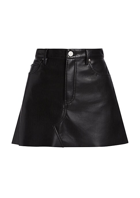 Chic Leather A-Line Skirt