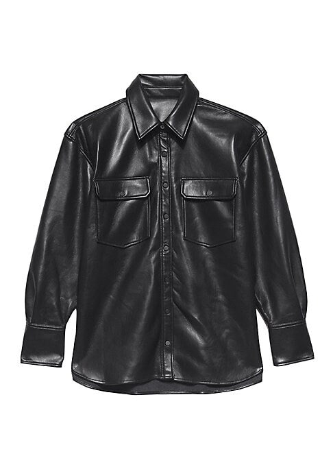 Chic Leather Utility Jacket