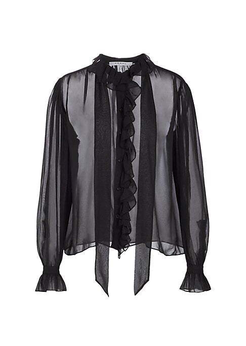 Silk Ruffle Blouse