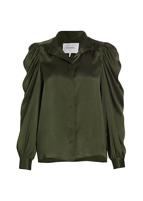 Silk Puff Sleeve Top