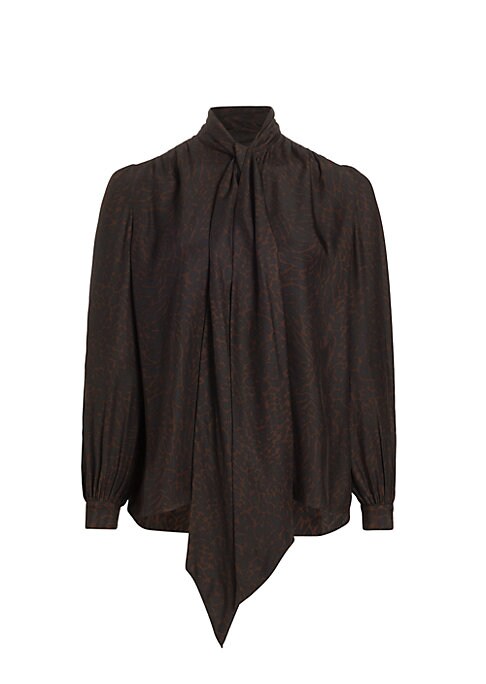 Cheetah Print Silk Blouse