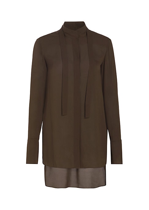 Silk Tie-Detail Blouse