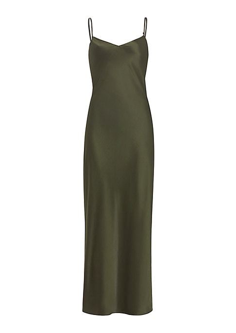 Lustrous Spaghetti Silk Dress