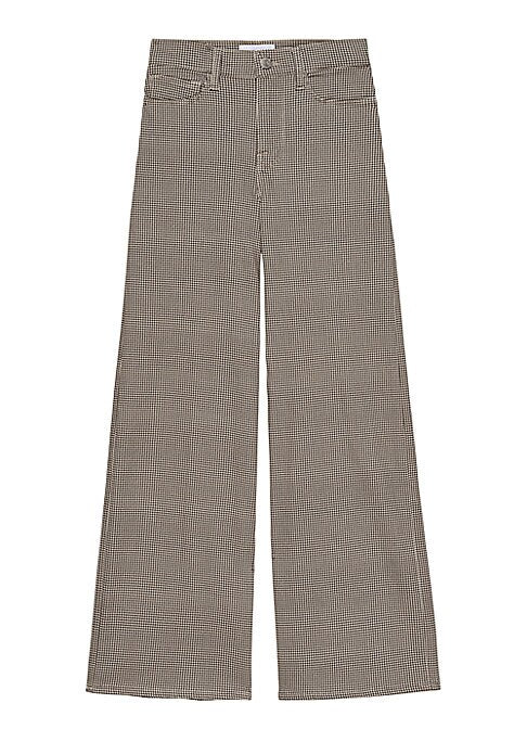 Chic Herringbone Wide-Leg Trousers