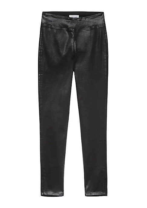 Coated Stretch Skinny Trousers