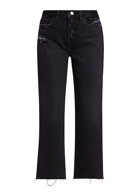 Classic Cropped Ripped Jeans