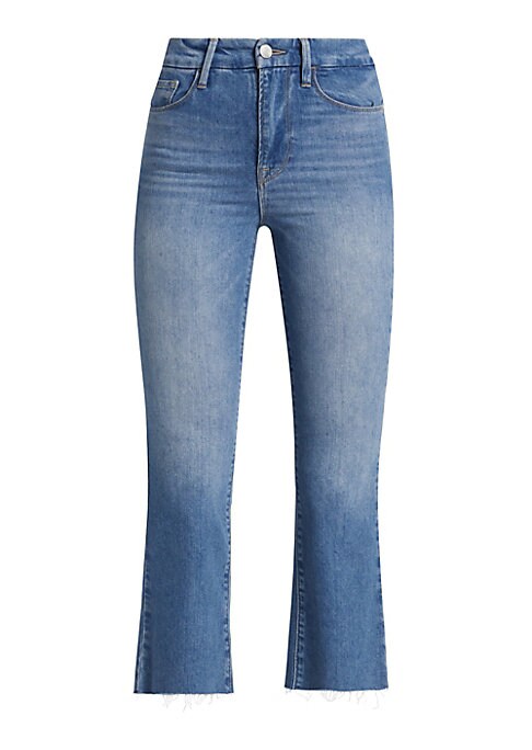 Cropped Denim Flare Jeans