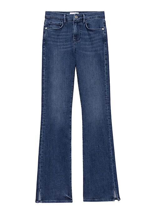 Chic Slit-Knee Denim