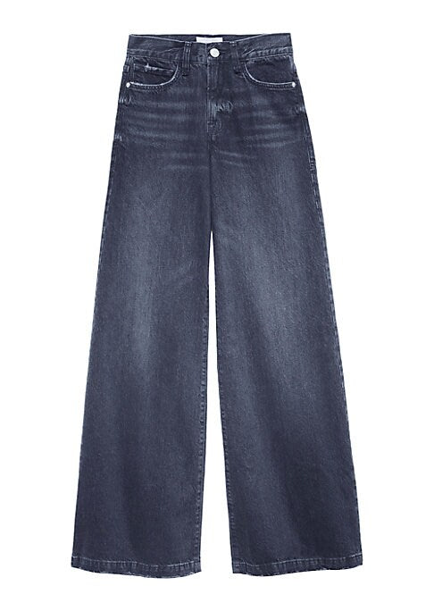 Chic Wide-Leg Denim Trousers