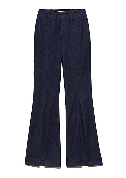 Chic Pleated Denim Trousers