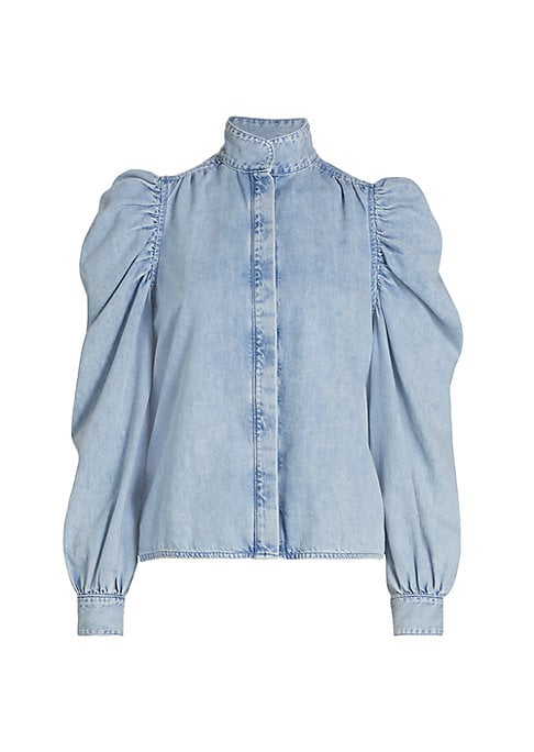 Puffed Denim Top