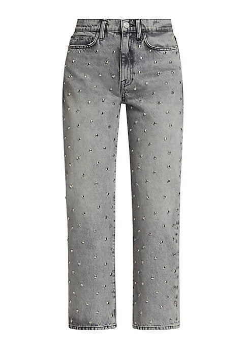 Studded Crop Denim