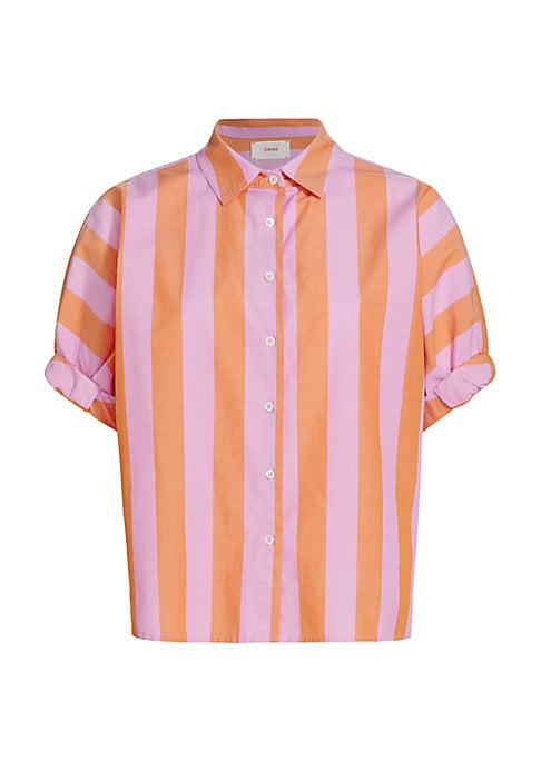 Striped Cotton Button-Up